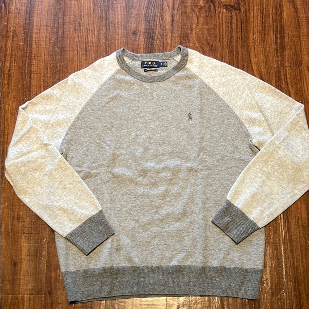 Polo by Ralph Lauren Cashmere Gray Men's size Large Sweater